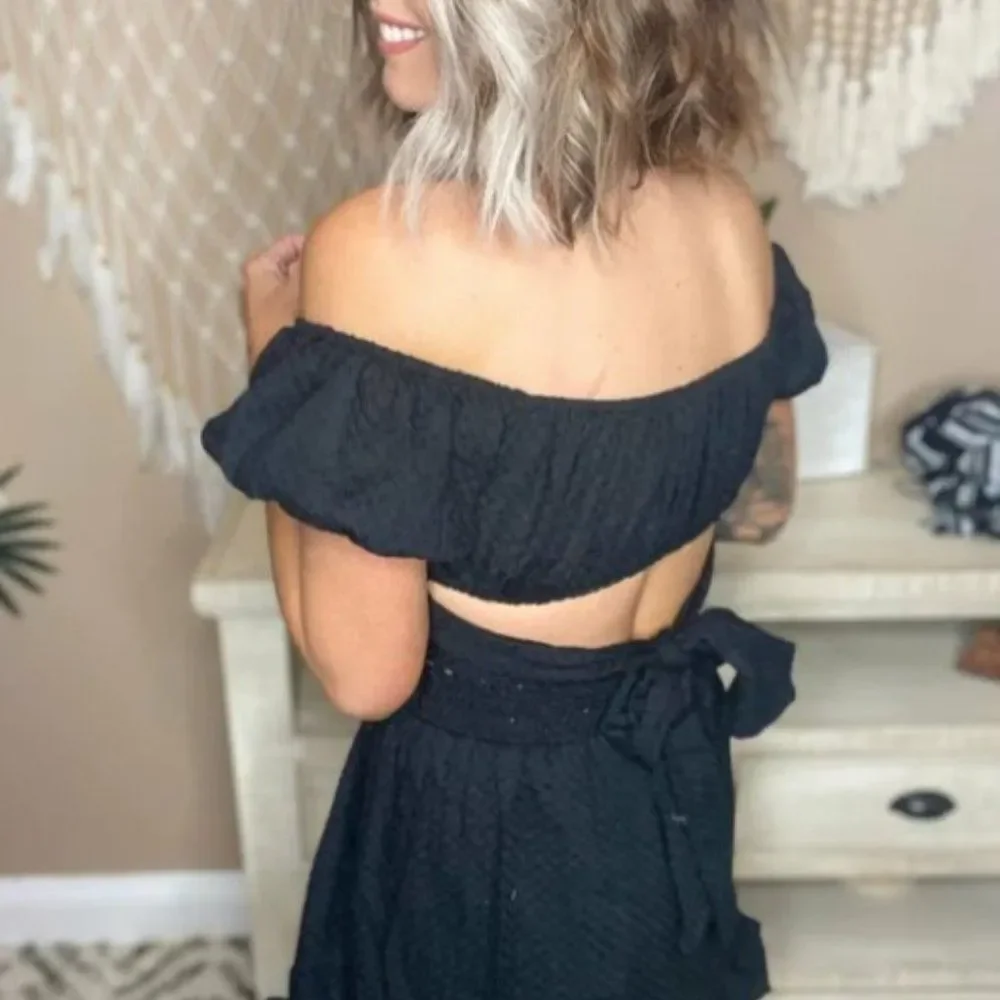 Crop Top & Ruffle Skirt Set  5127  Small 4-6   NWT Boutique